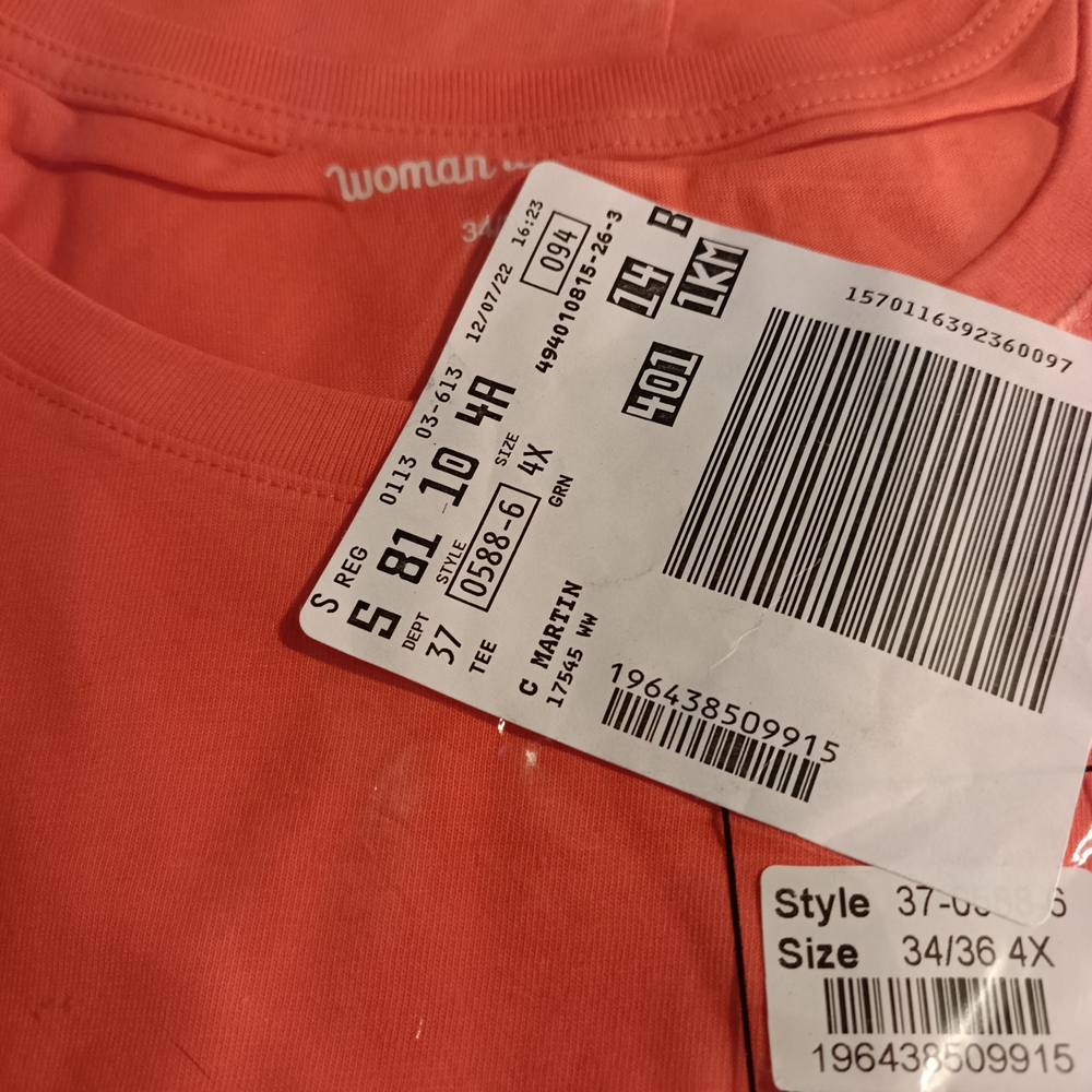 Woman Within Coral Top